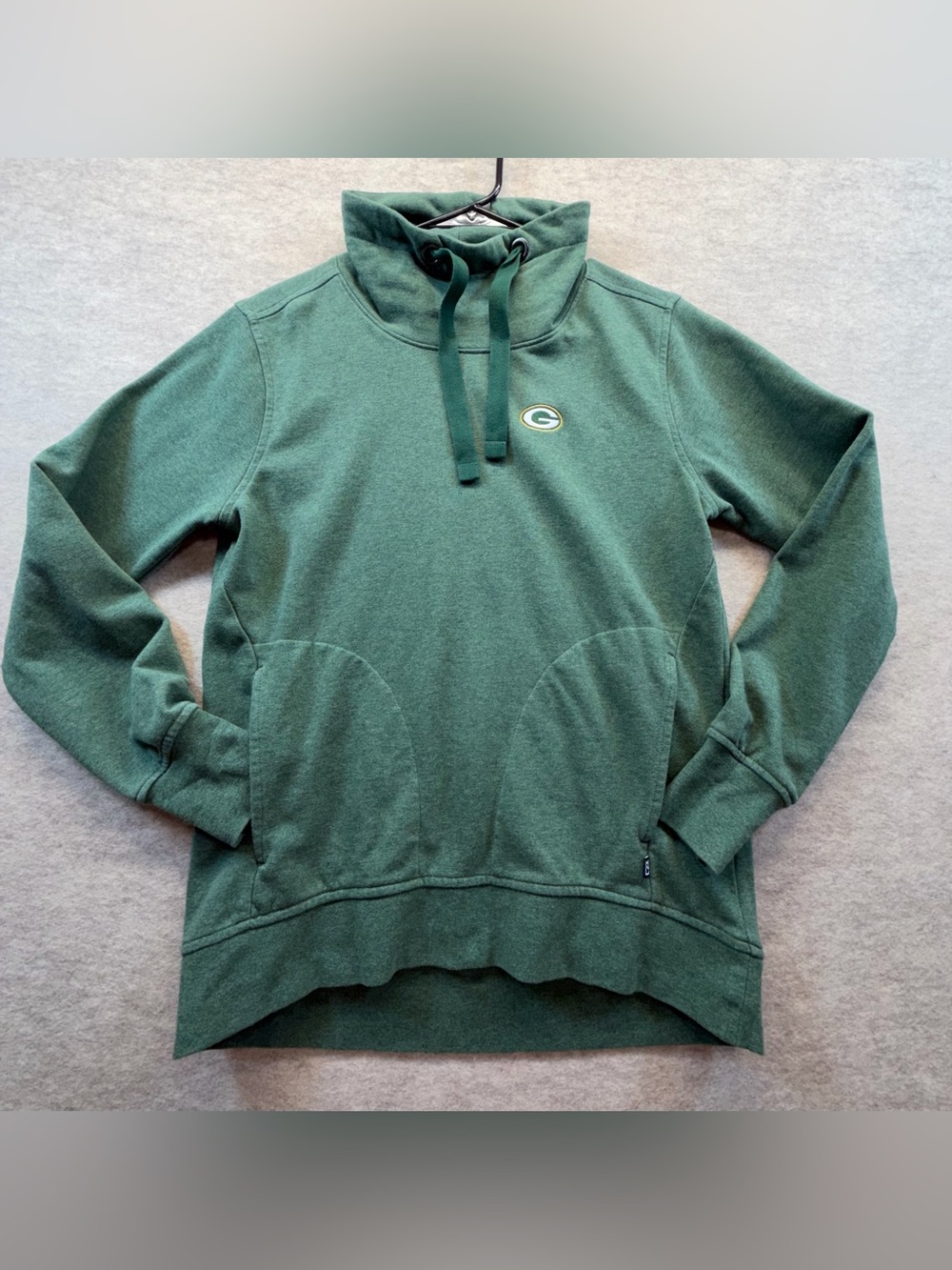 Cutter & Buck Green Bay Packers Women’s Small Funnel Neck Pullover Sweatshirt